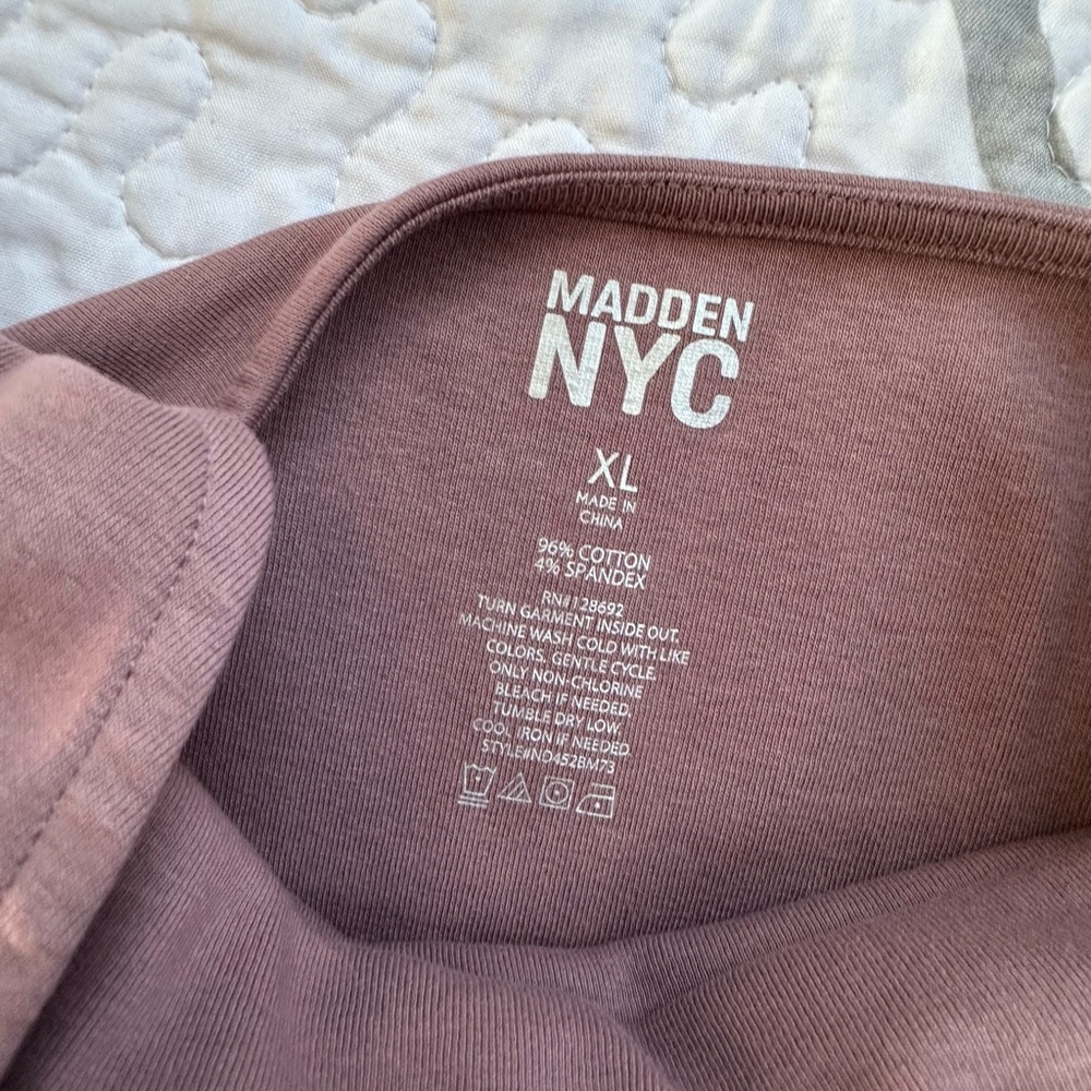 Madden NYC Mauve Jersey High Neck Bodycon Mini Dress Women’s size XL - Picture 4 of 10